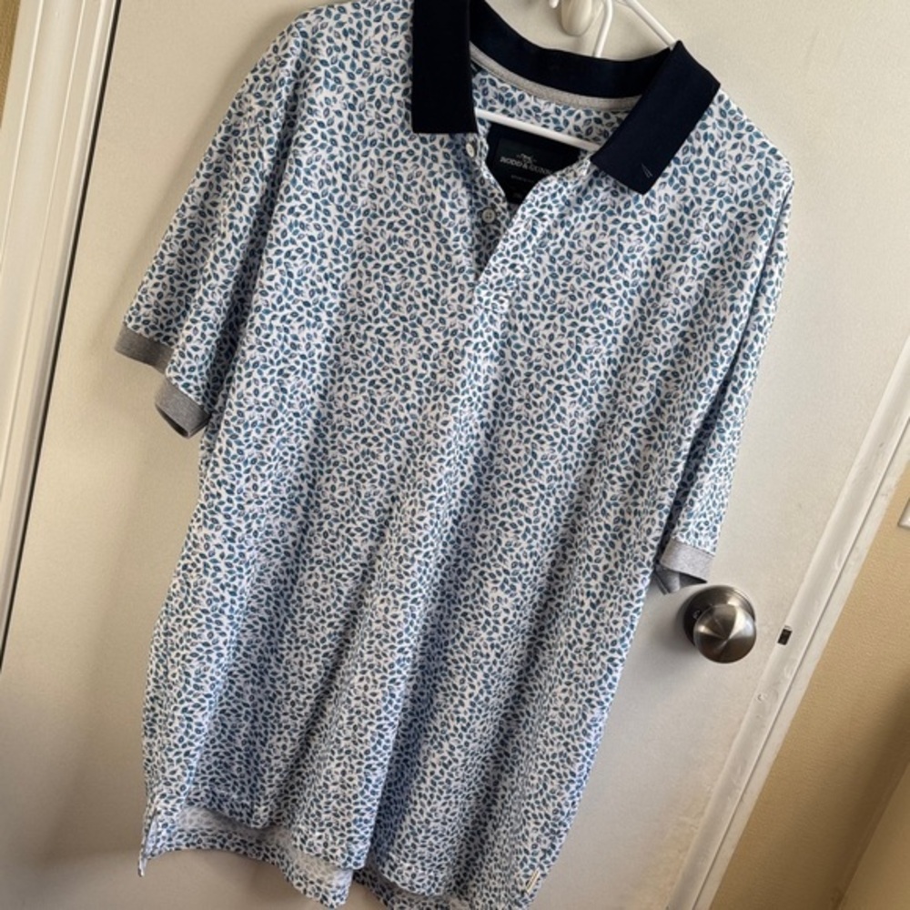 Rodd & Gunn Polo Shirt Mens Size‎ 2XL Blue Blue White Short Sleeve Adult